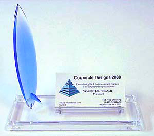 Acrylic Surfboard Business Card Holder